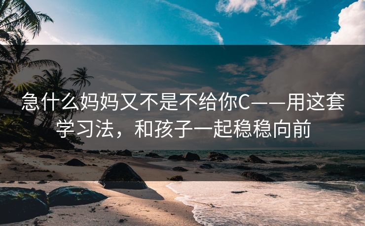 急什么妈妈又不是不给你C——用这套学习法,和孩子一起稳稳向前