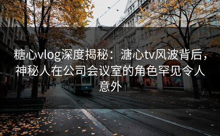 糖心vlog深度揭秘：溏心tv风波背后，神秘人在公司会议室的角色罕见令人意外